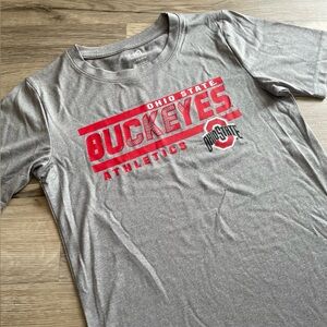 NWOT Boys Size Large (12-14) Ohio State Buckeyes Gray T-Shirt Dri-Fit Material